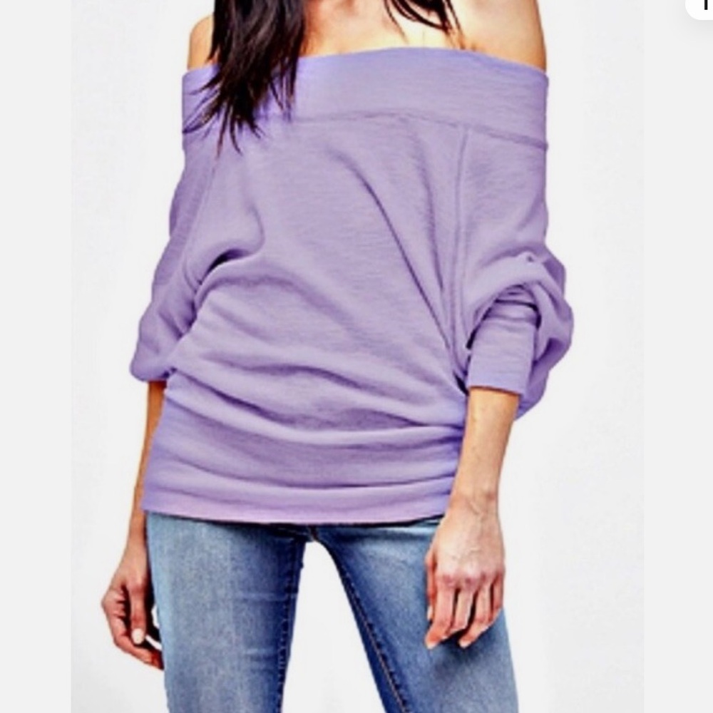 Free People Lavender Knit Sweater - Picture 4 of 4